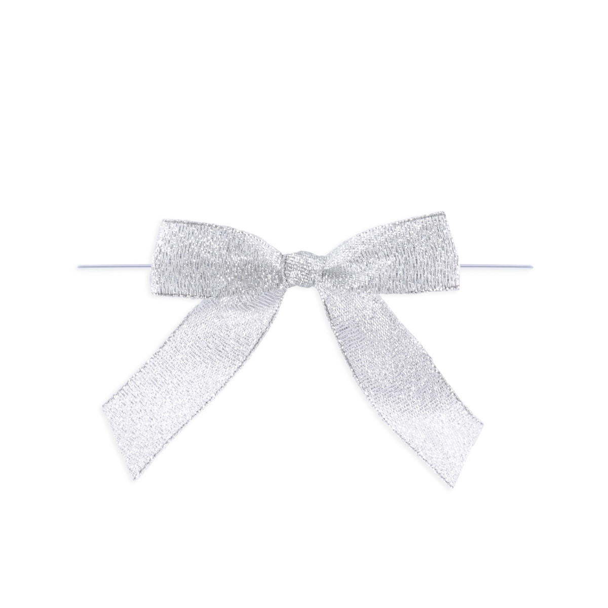 Metallic Silver - 3in. Bow