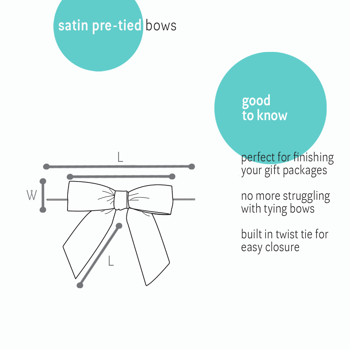 Image of Satin Pre-Tied Bows