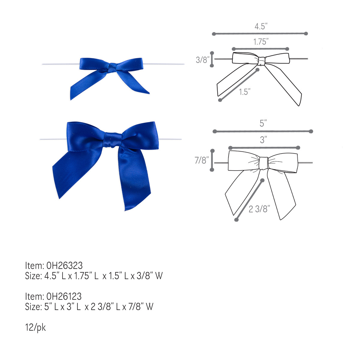 Royal - 3in. Bow