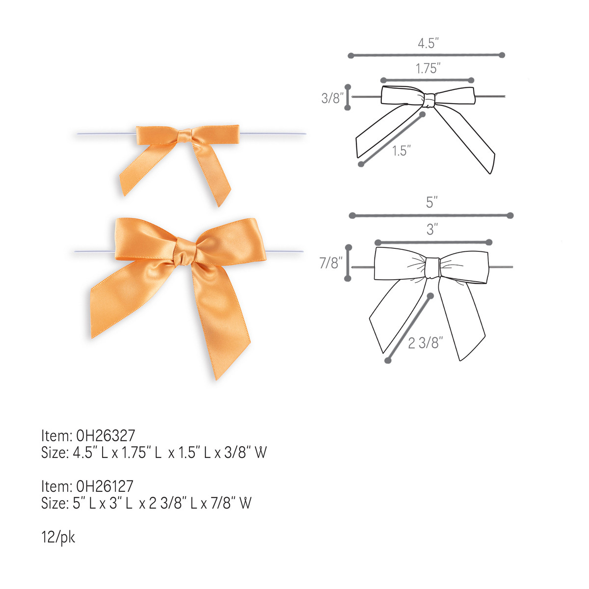 Gold - 3in. Bow