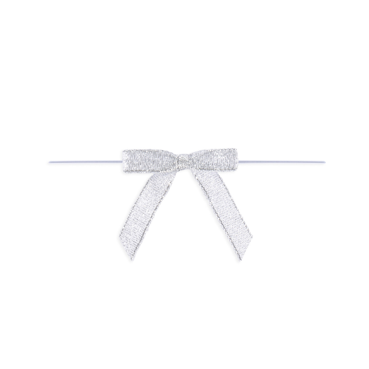 Metallic Silver - 2in. Bow