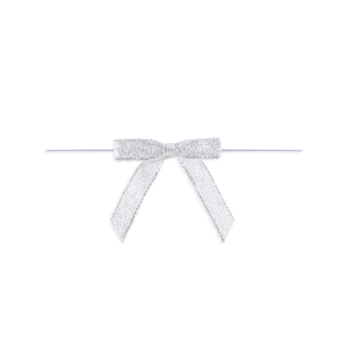 Metallic Silver - 2in. Bow