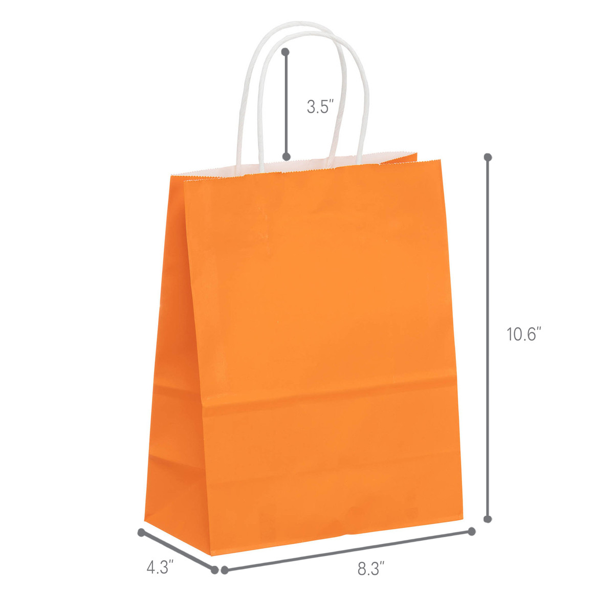Bright Orange - 8.3 x 4.3 x 10.6in. Bright Orange - 8.3 x 4.3 x 10.6in.