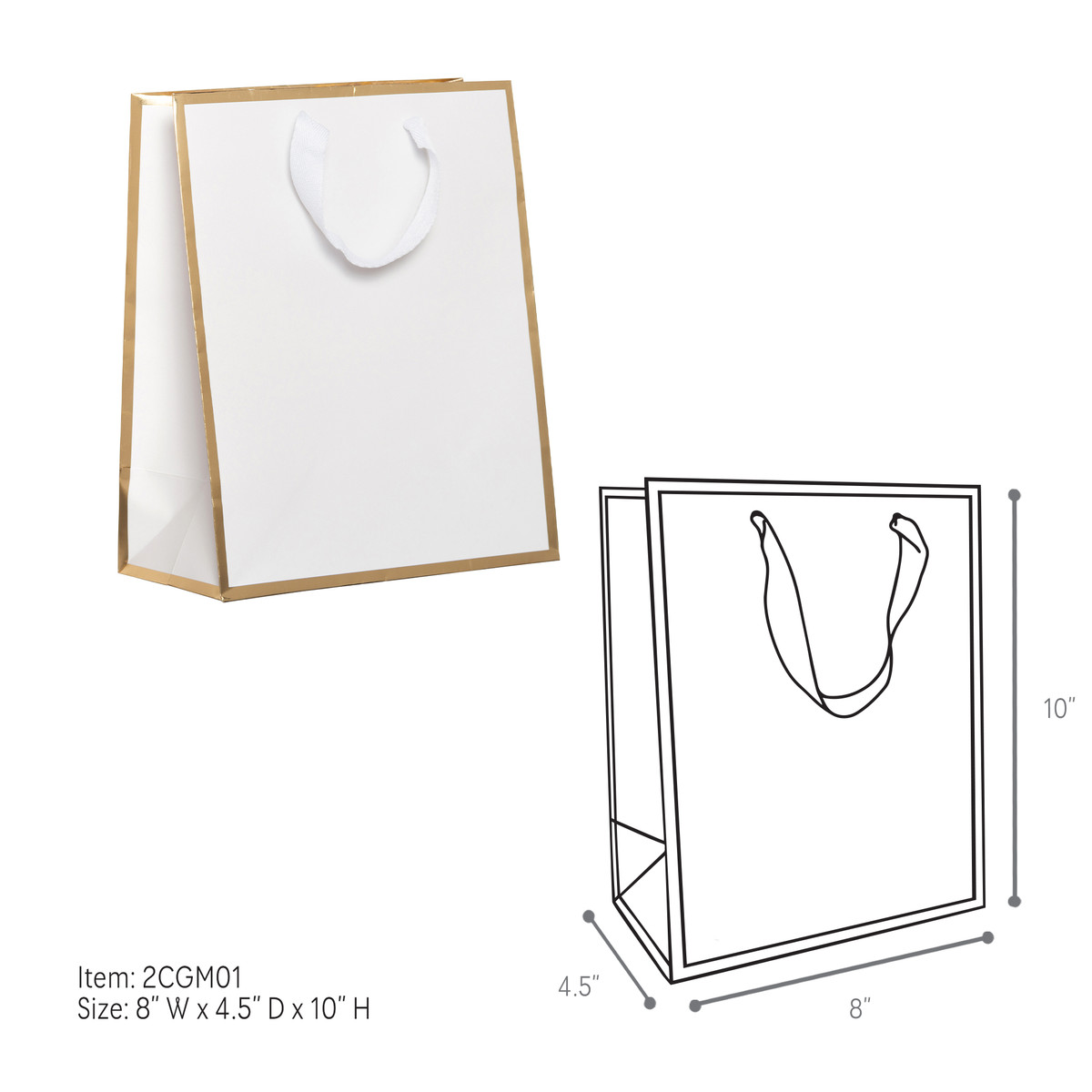 White - 8 x 4.5 x 10in.