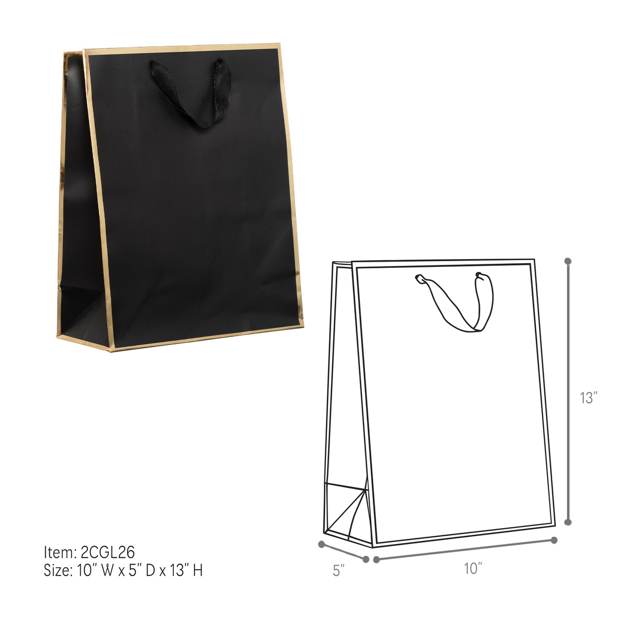 Black - 10 x 5 x 13in.