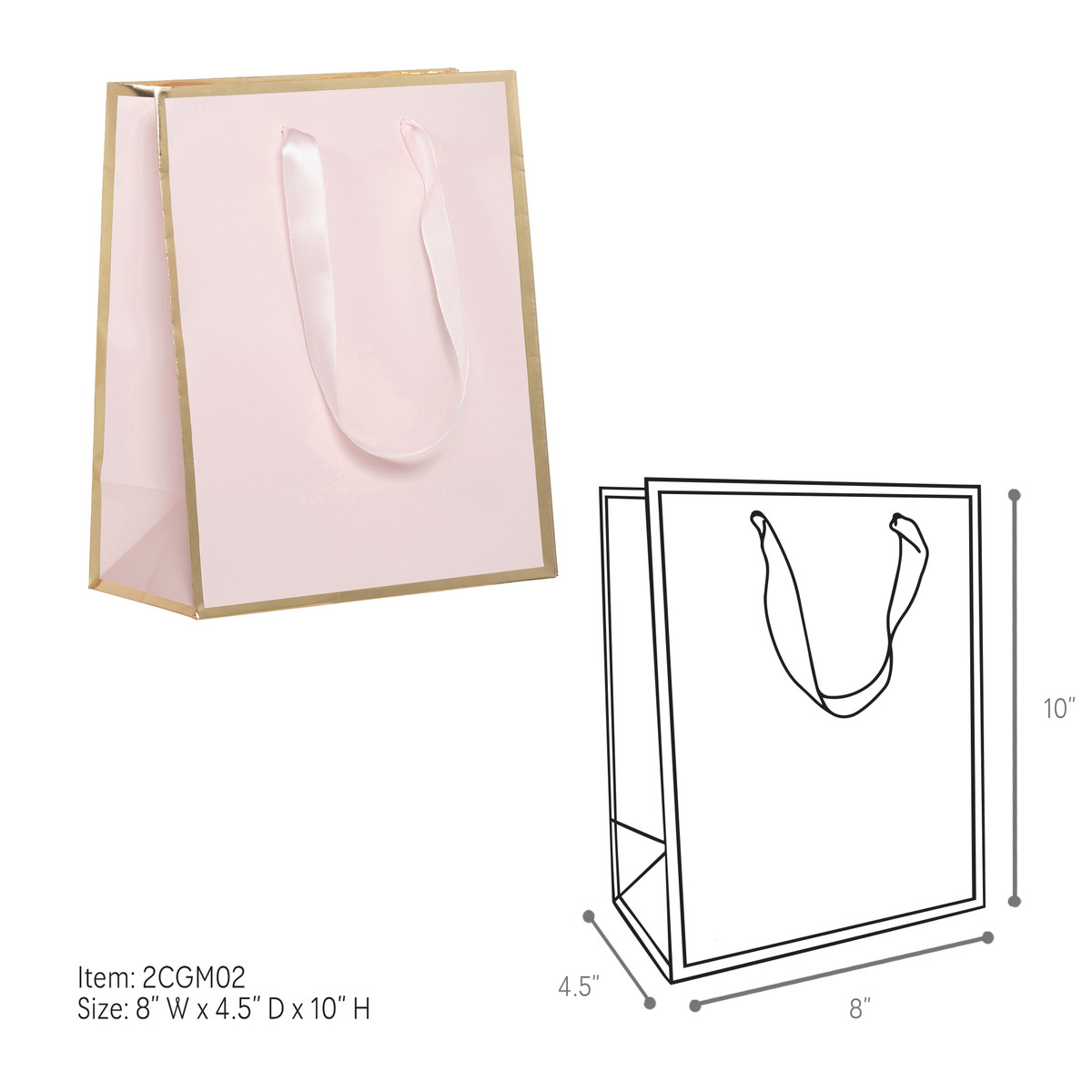 Pink - 8 x 4.5 x 10in.