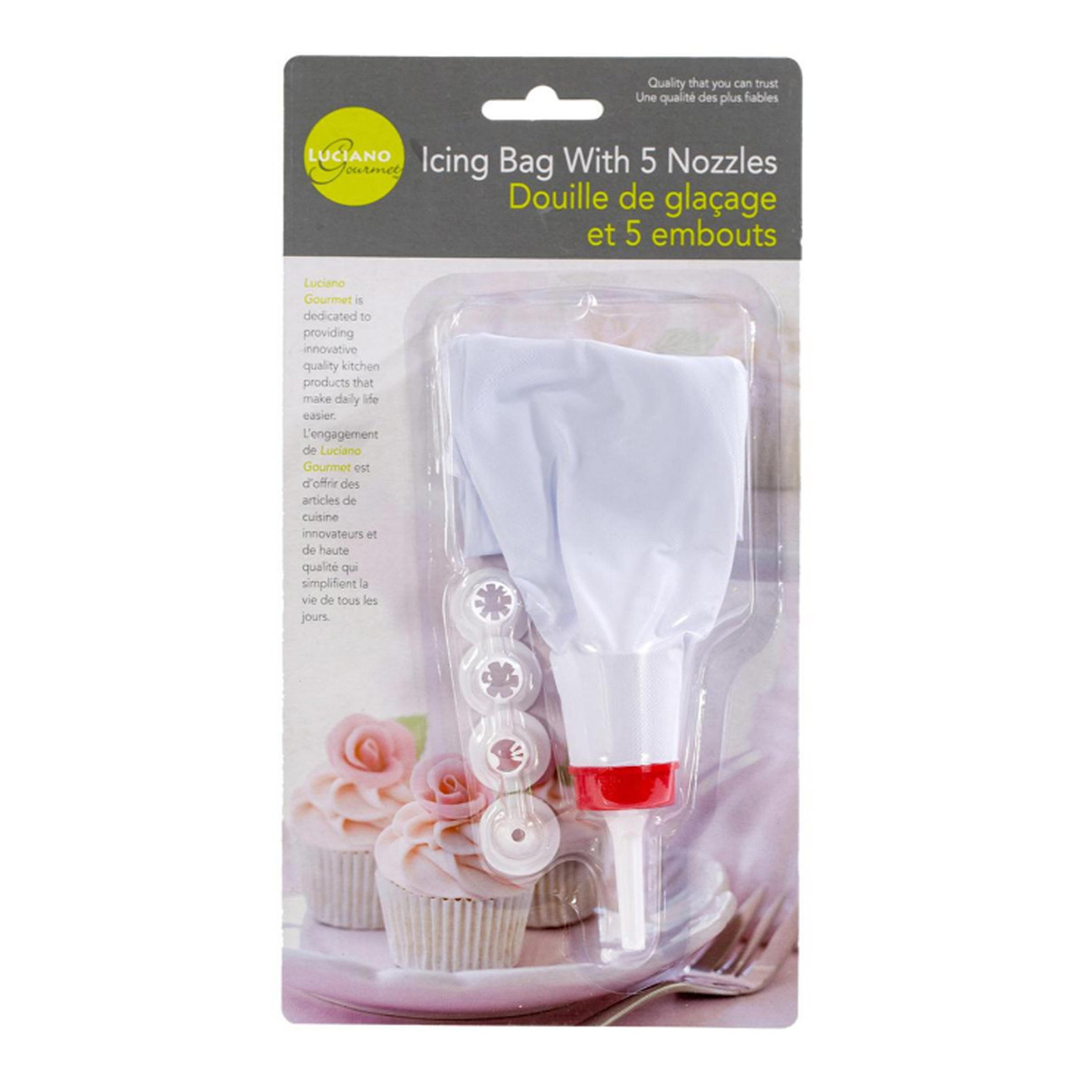 Reusable Piping Bag & 5 Nozzles