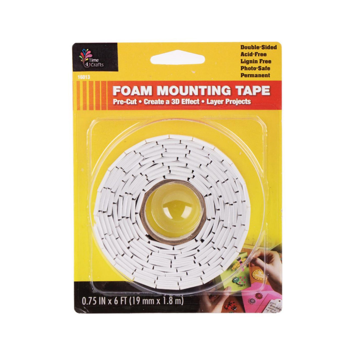 Pre-Cut Foam Mounting Tape - 19mm x 1.8m