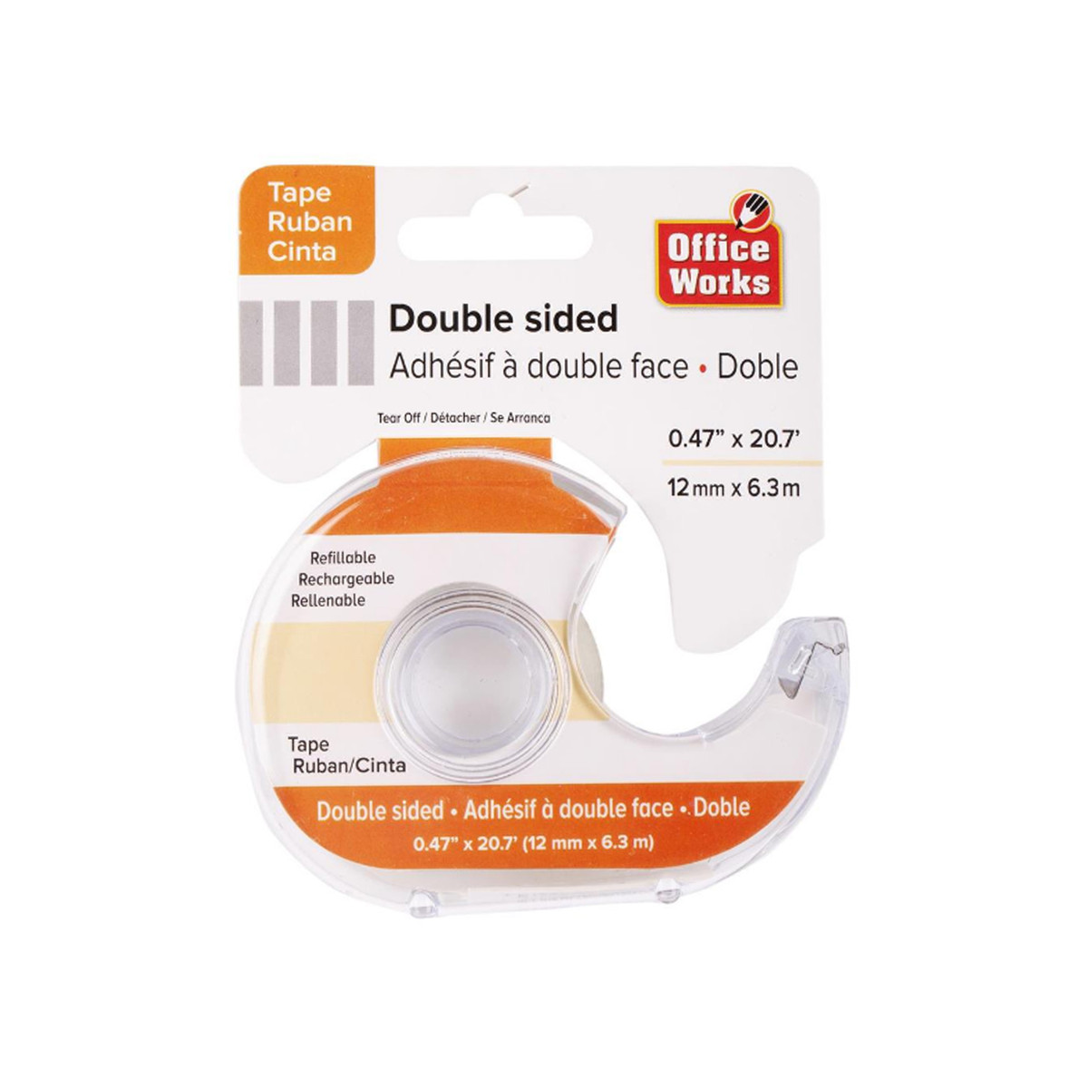 Double Sided Clear Tape - 12mm x 6.3m