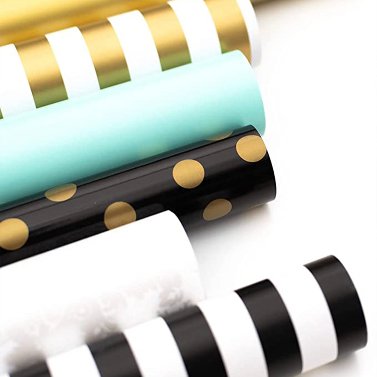 Gold & White Stripe on Matte Paper