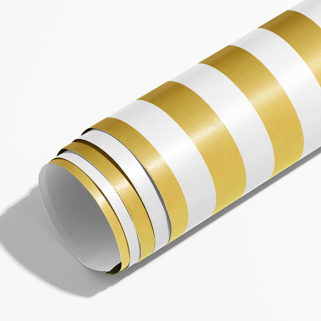 Gold & White Stripe on Matte Paper