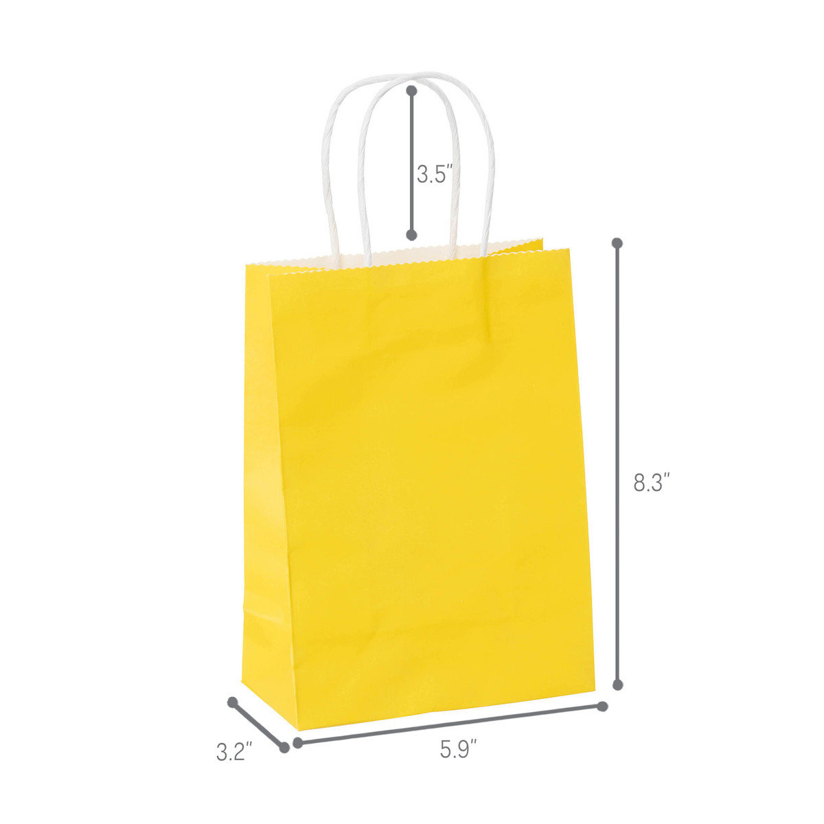 Bright Yellow - 5.9 x 3.2 x 8.3in.