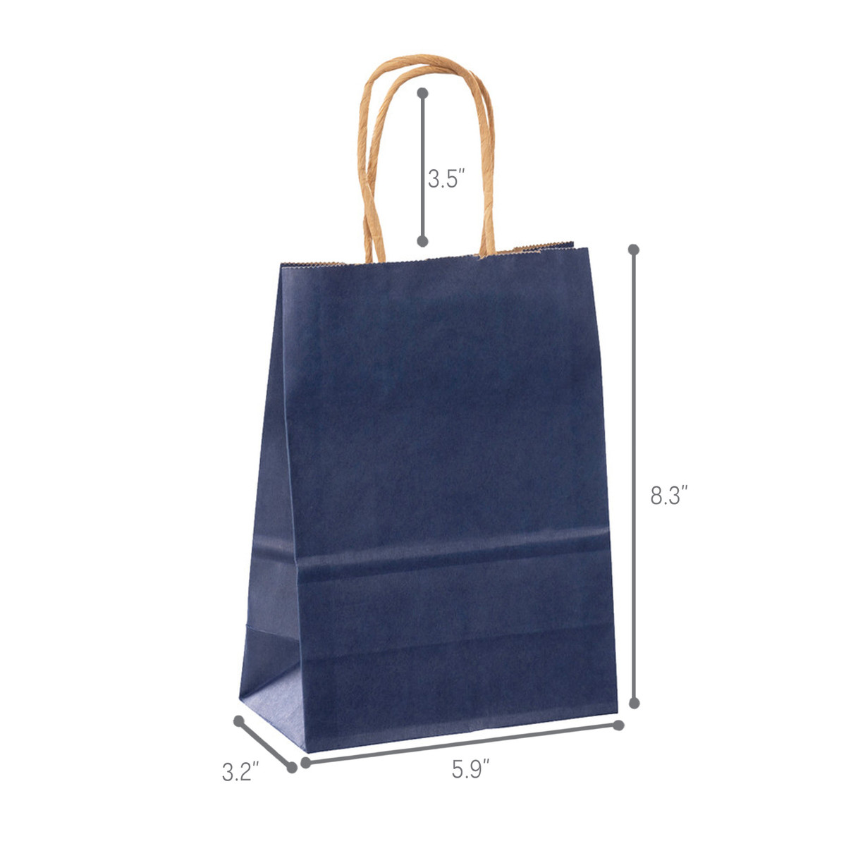 Navy - 5.9 x 3.2 x 8.3in.