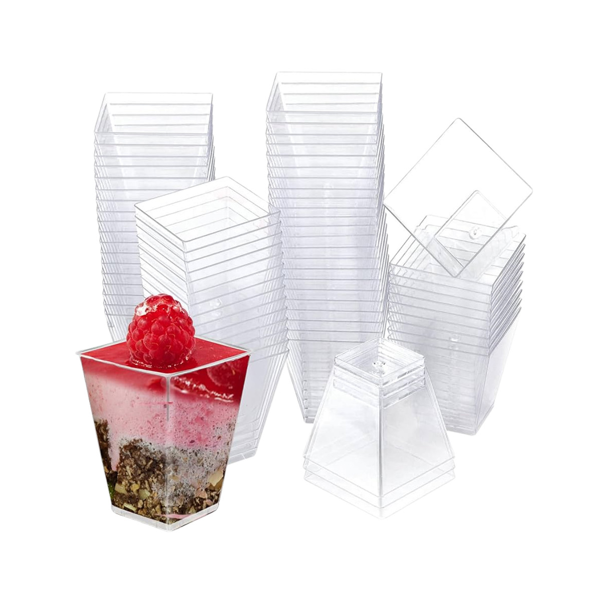 5oz Dessert Cups - Top: 2.5in Btm: 1.5in Hgt: 3in 5oz Dessert Cups - Top: 2.5in Btm: 1.5in Hgt: 3in