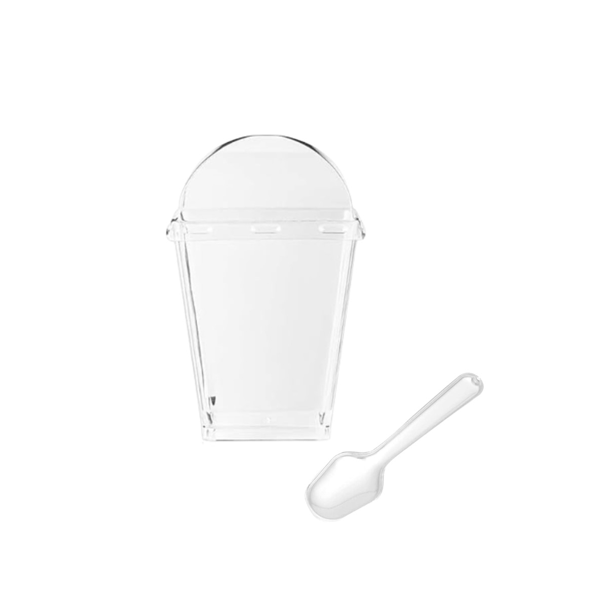 5oz Dessert Cups, Dome Lids & Mini Spoons 5oz Dessert Cups, Dome Lids & Mini Spoons