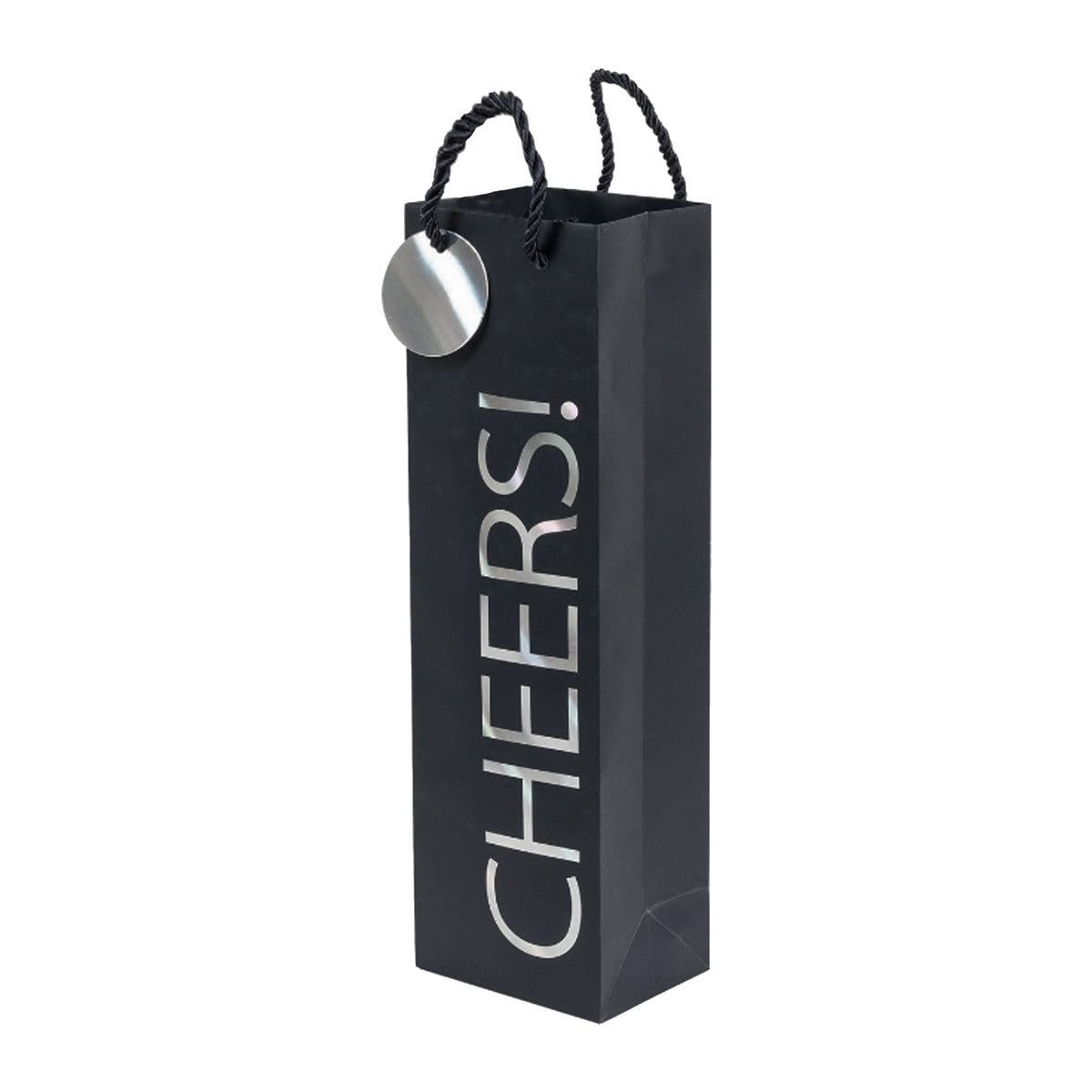 Image of Black Cheers Wine Bags Image of Black Cheers Wine Bags