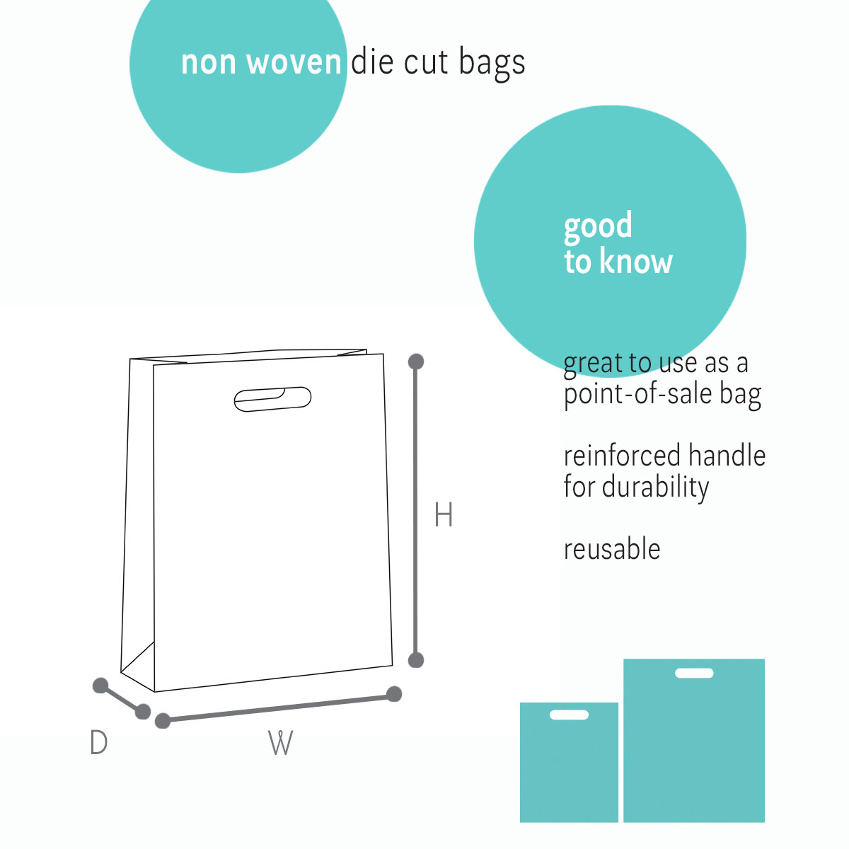 Image of Non Woven Die Cut Bags