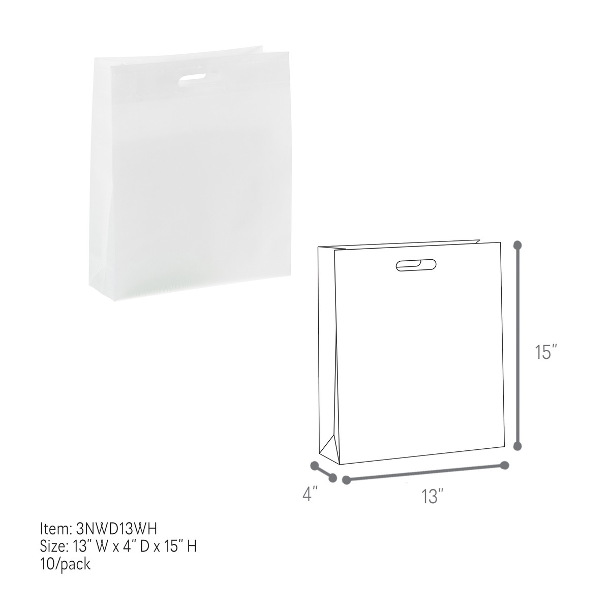 White - 13 x 4 x 15in.