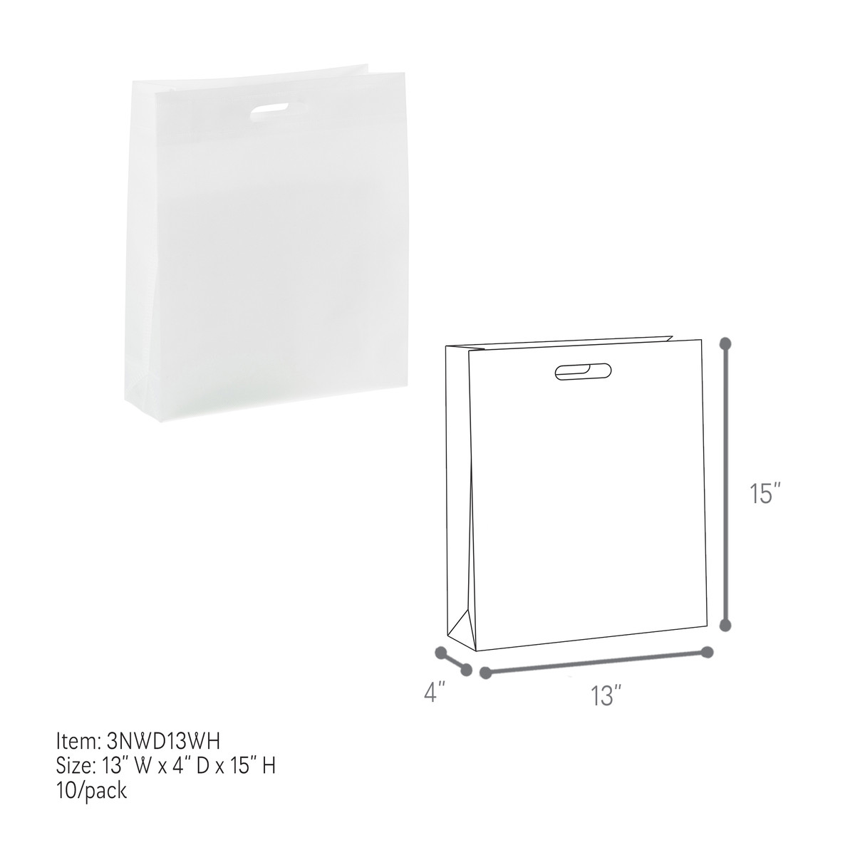 White - 13 x 4 x 15in.