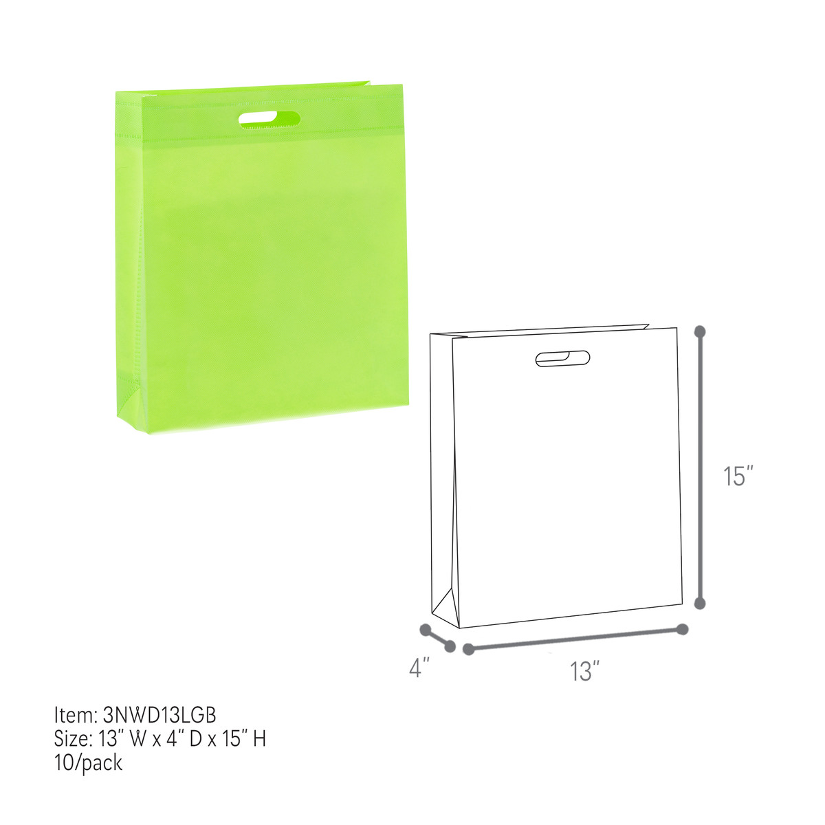 Lime - 13 x 4 x 15in. Lime - 13 x 4 x 15in.