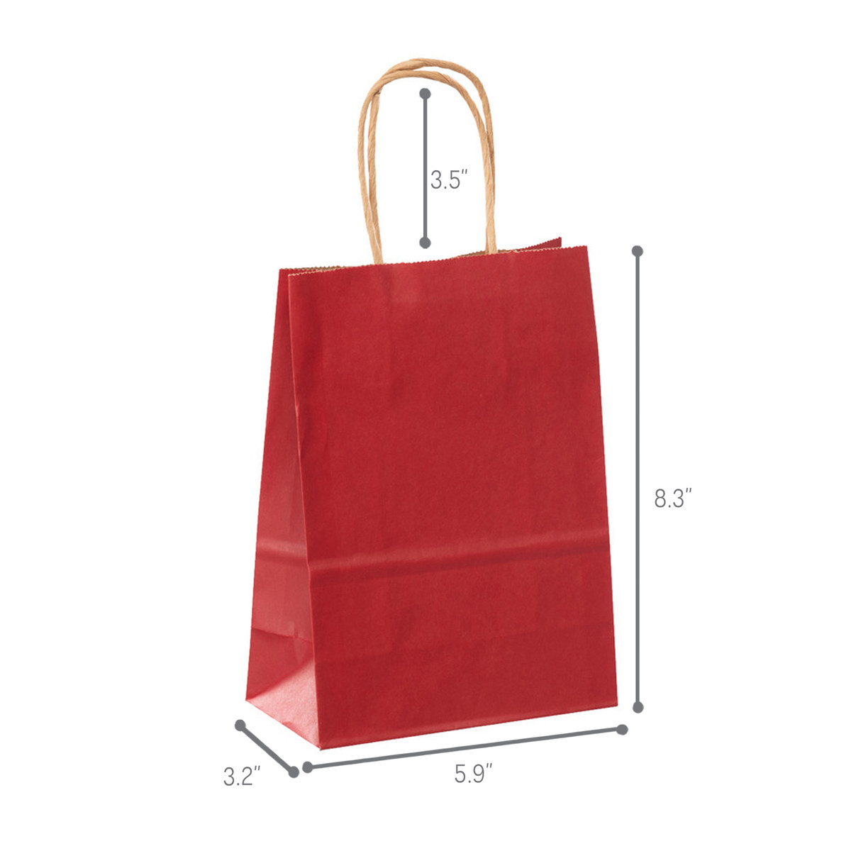 Red - 5.9 x 3.2 x 8.3in.