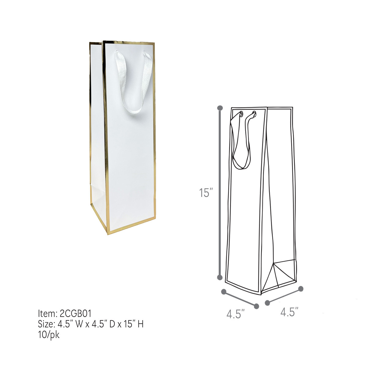 White - 4.5 x 4.5 x 15in.