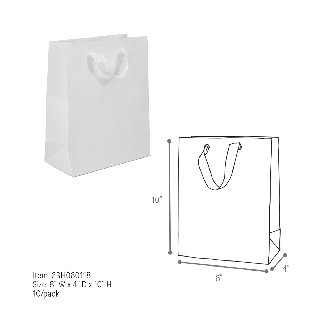 White - 8 x 4 x 10in.