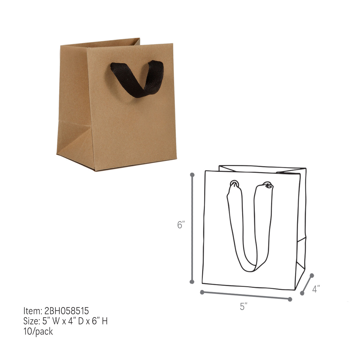 Kraft - 5 x 4 x 6in.