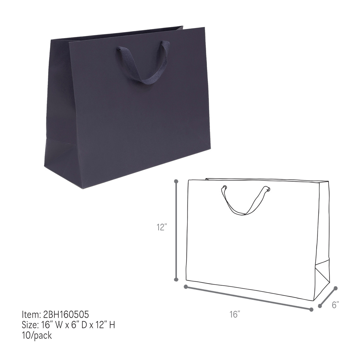 Navy - 16 x 6 x 12in.