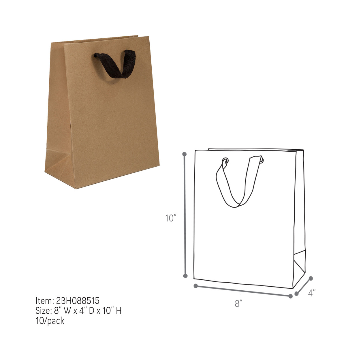 Kraft - 8 x 4 x 10in.