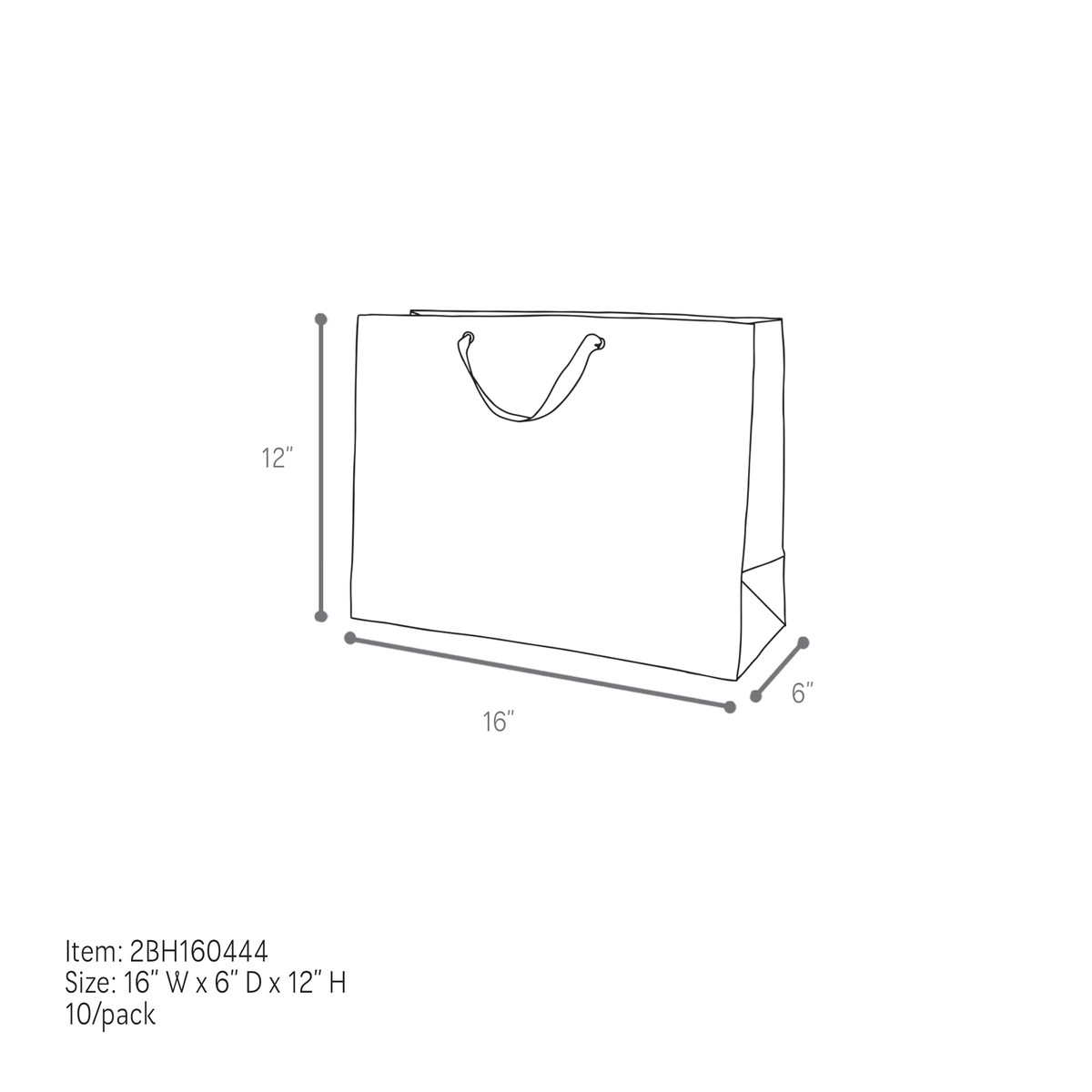 Green - 16 x 6 x 12in.