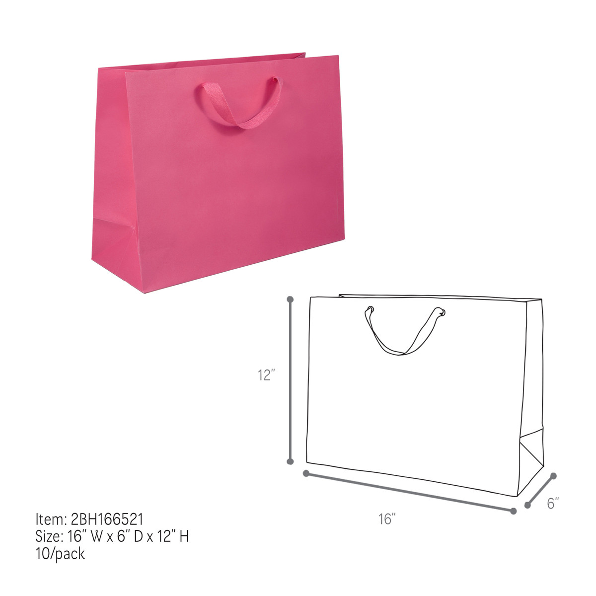 Fuchsia - 16 x 6 x 12in.