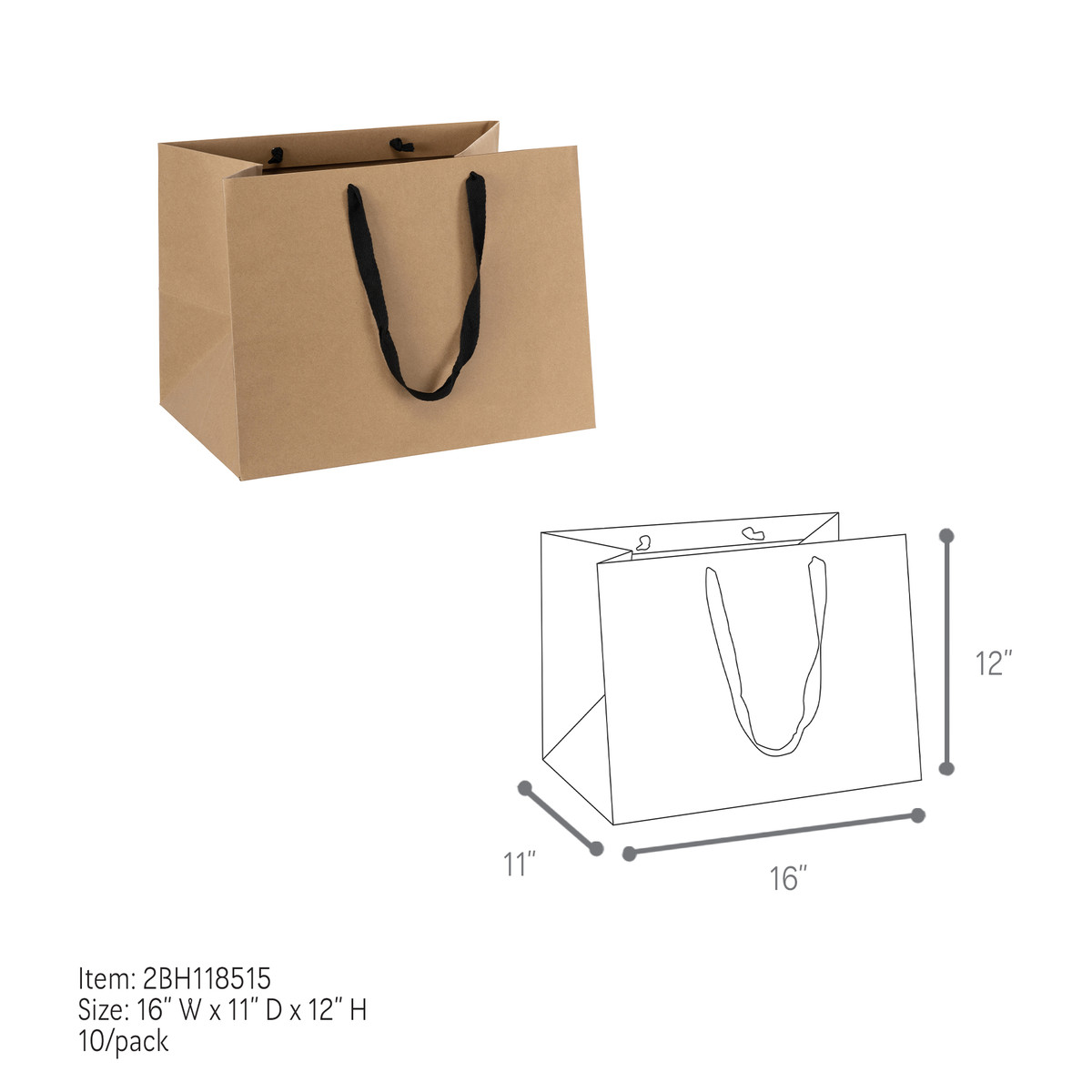 Kraft - 16 x 11 x 12in.