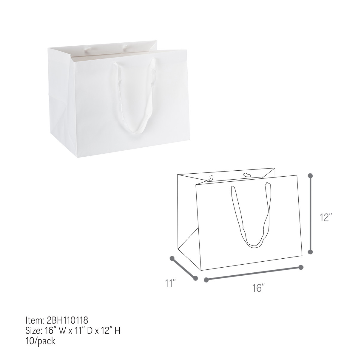 White - 16 x 11 x 12in.
