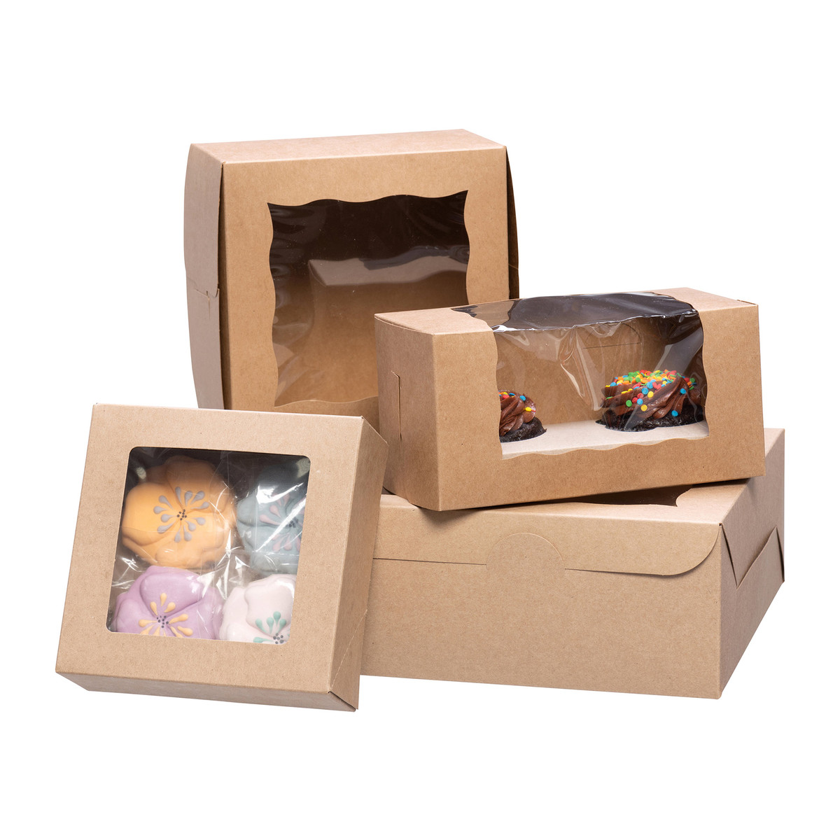 Image of Clearance Kraft Bakery Boxes - Manufacturer Defect