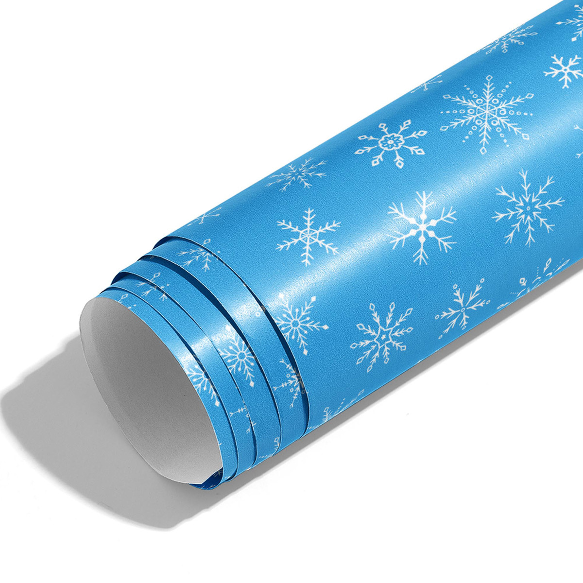 Blue with White Snowflakes