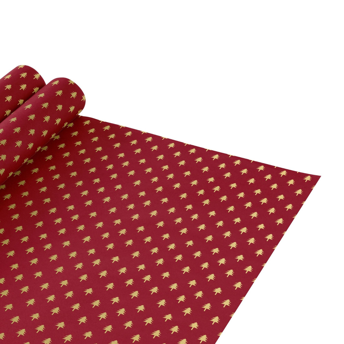 Burgundy with Gold Trees