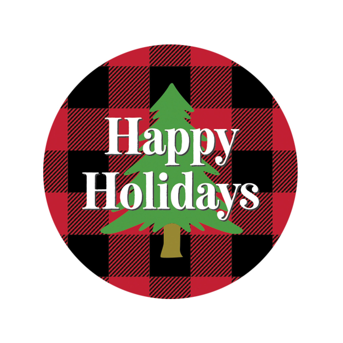 Tree Happy Holidays - 1.5in - 120pk