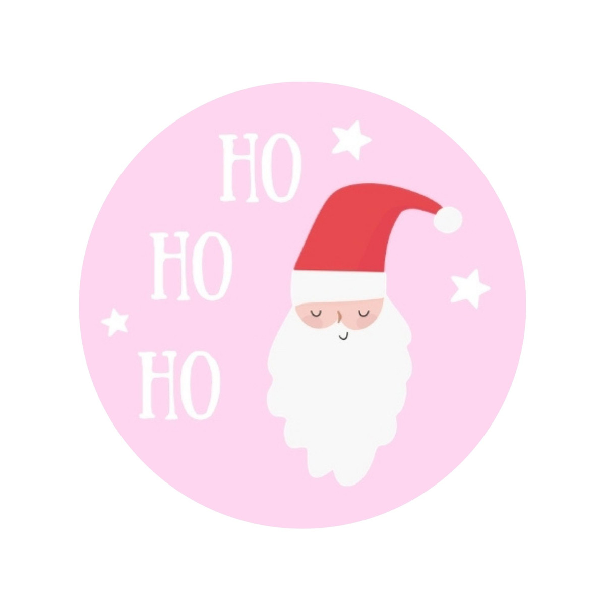 Pink Ho Ho Ho Santa - 1.5in - 30pk