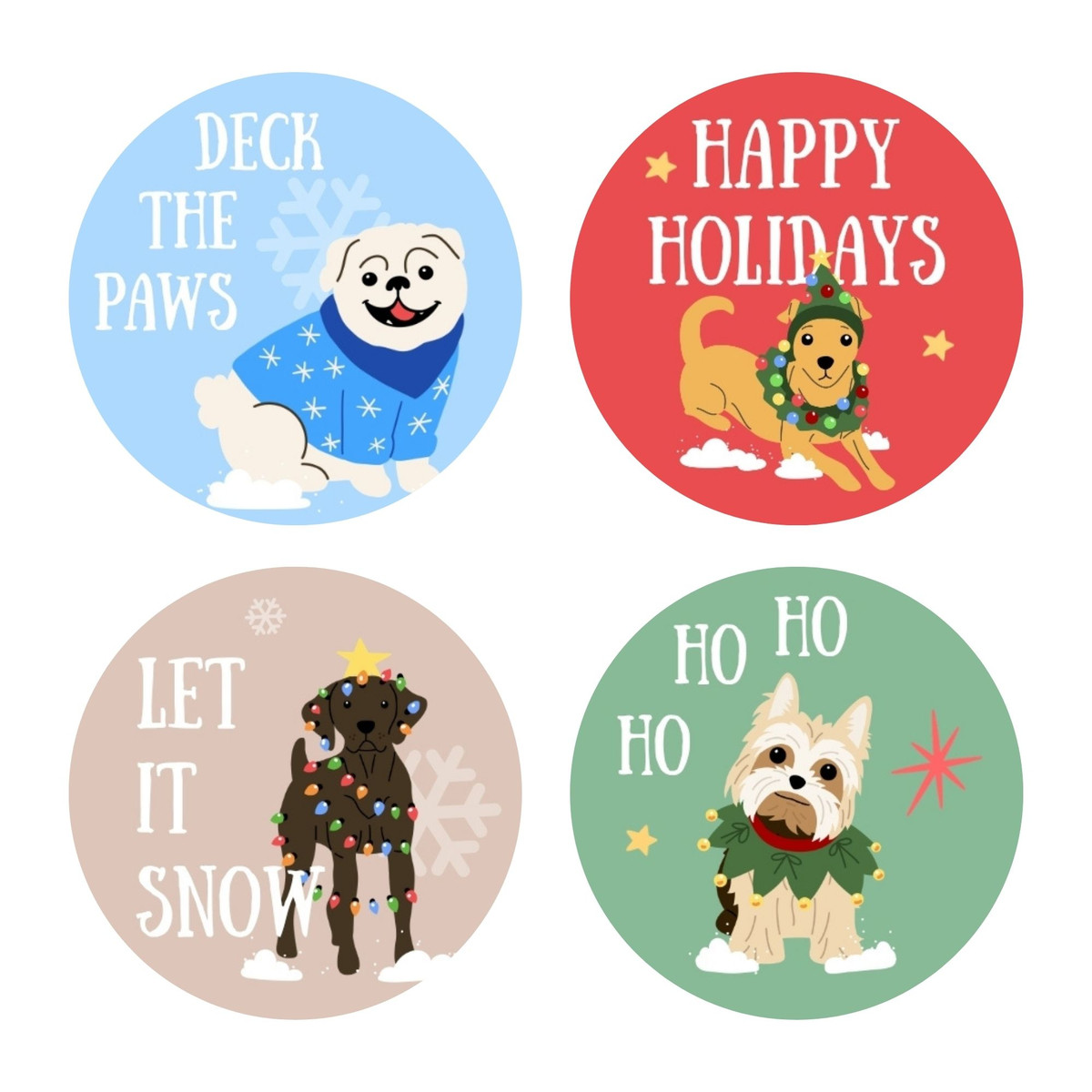 Deck the Paws - 1.5in - 30pk