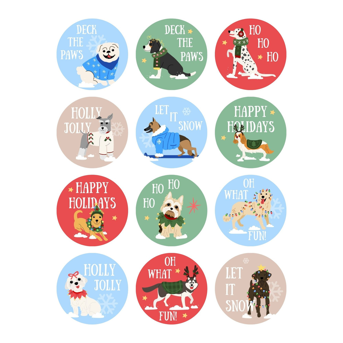 Deck the Paws - 1.5in - 30pk