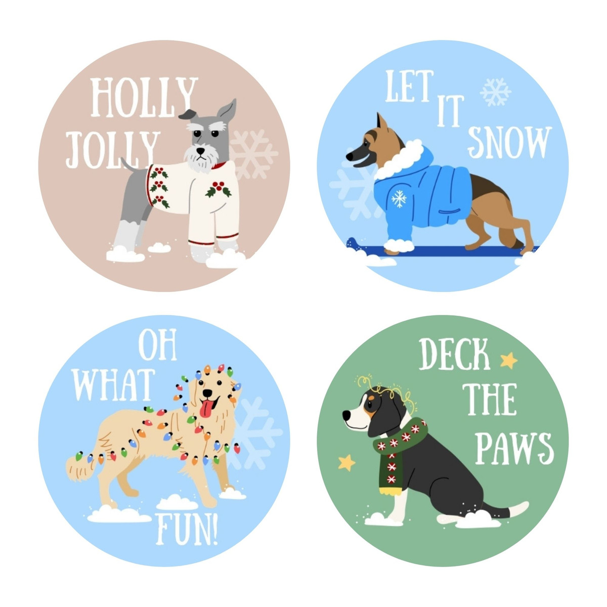 Deck the Paws - 1.5in - 30pk
