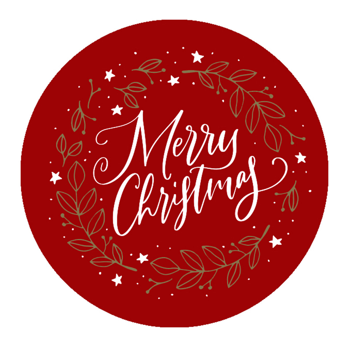 Red Merry Christmas - 1.9in.