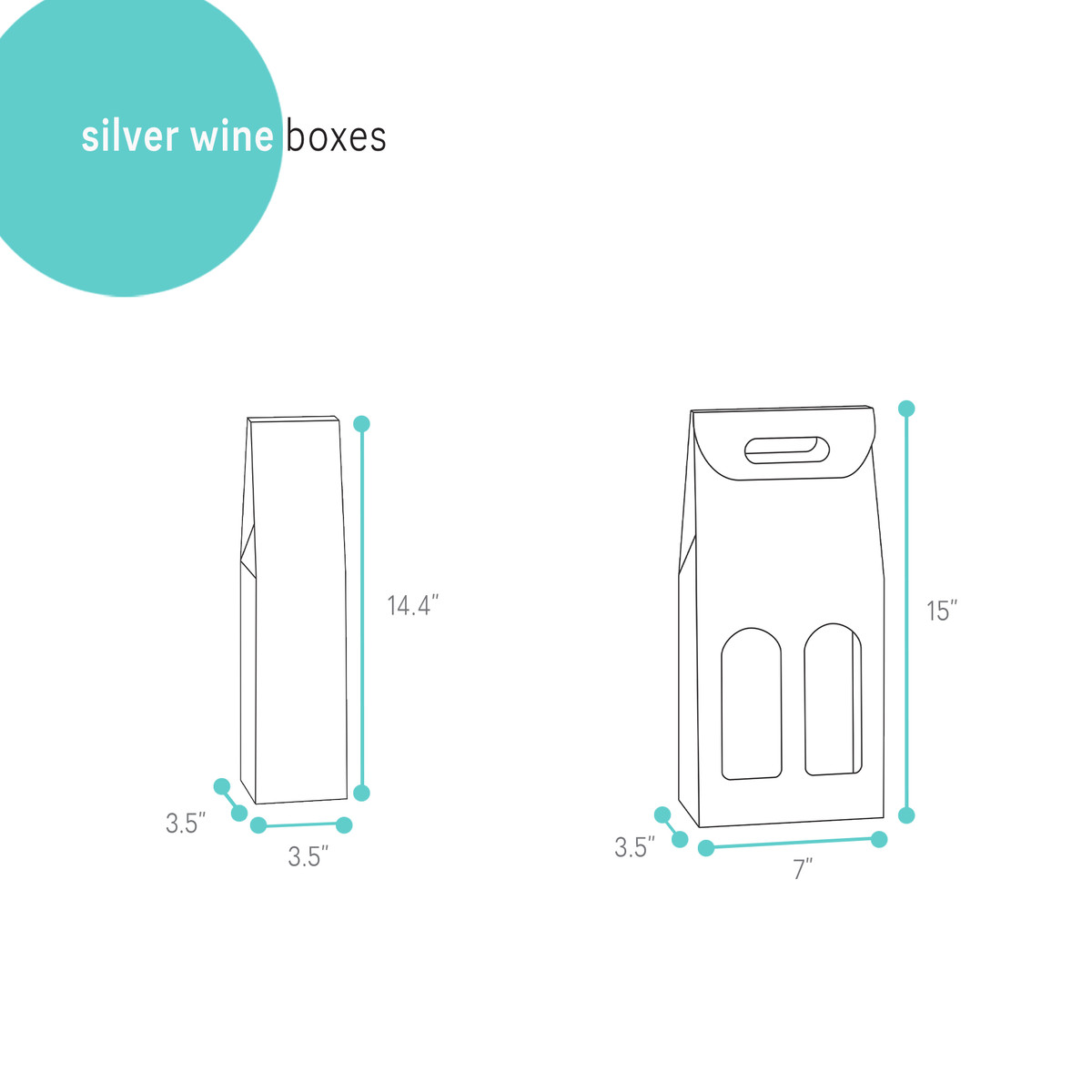 Image of Silver Linen Wine Boxes