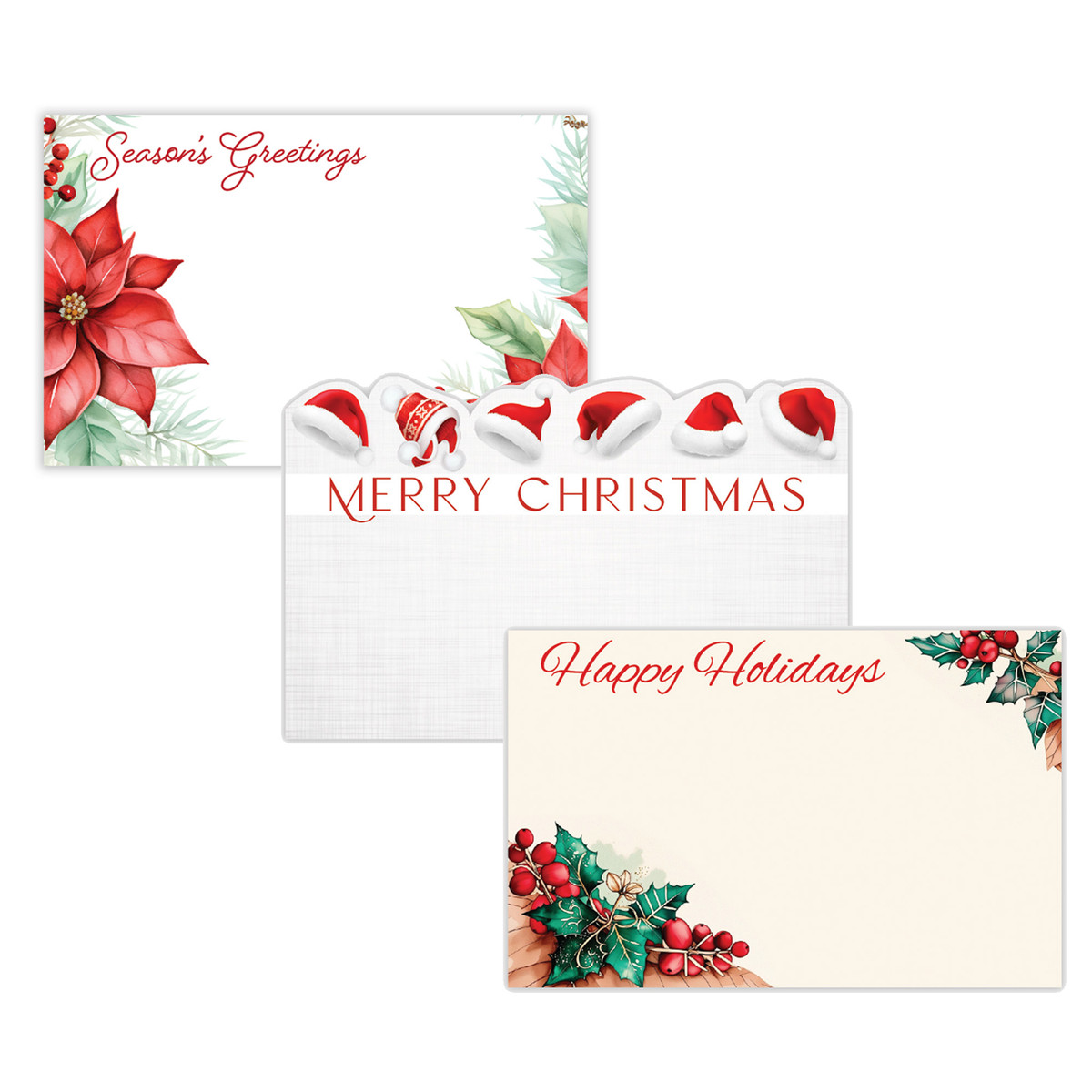 Merry Christmas Bow & Ornaments - 3.5 x 2.25in.