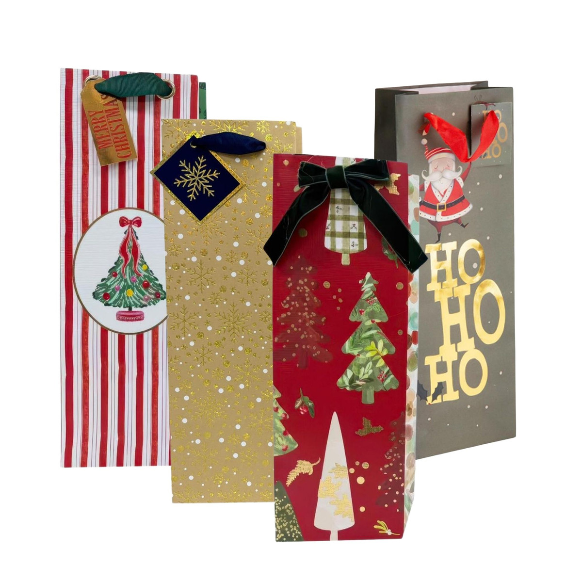 Image of Christmas Wine Gift Bags