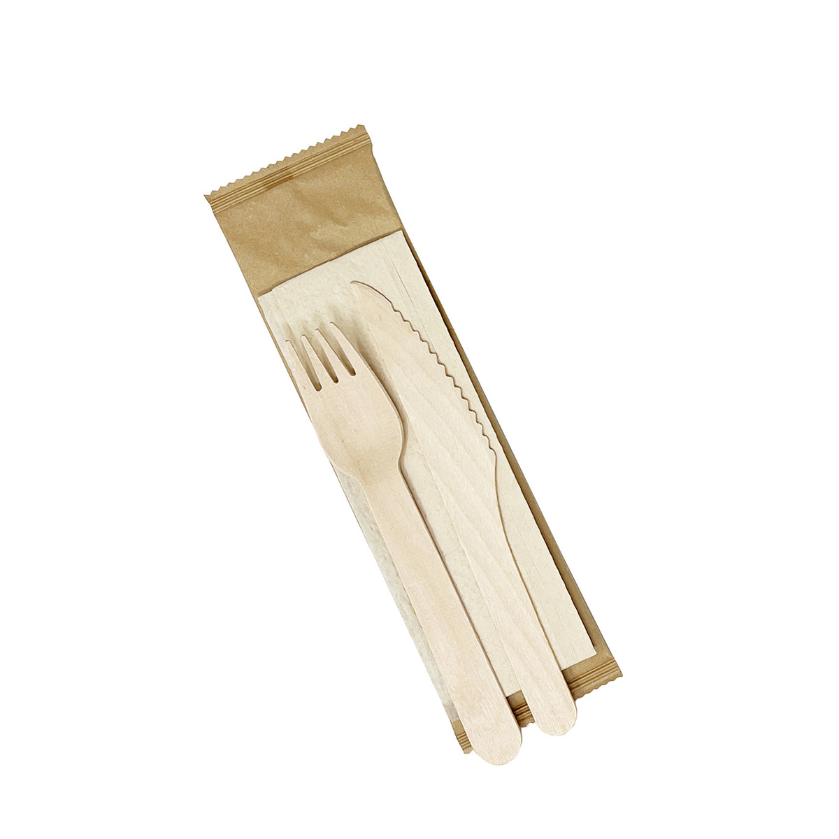 Image of Wrapped Wood Cutlery Set