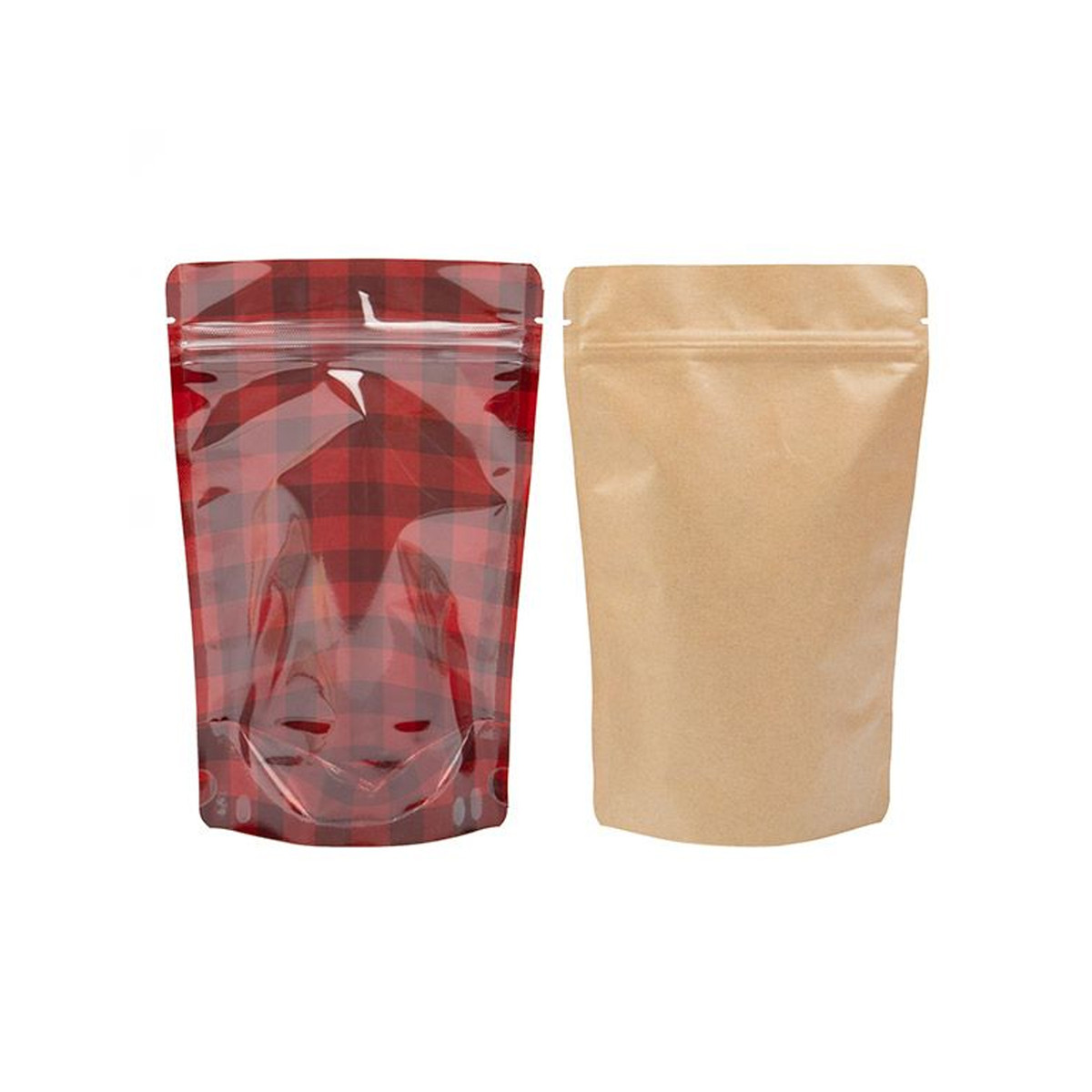 Red/Black Plaid on Kraft - 4oz