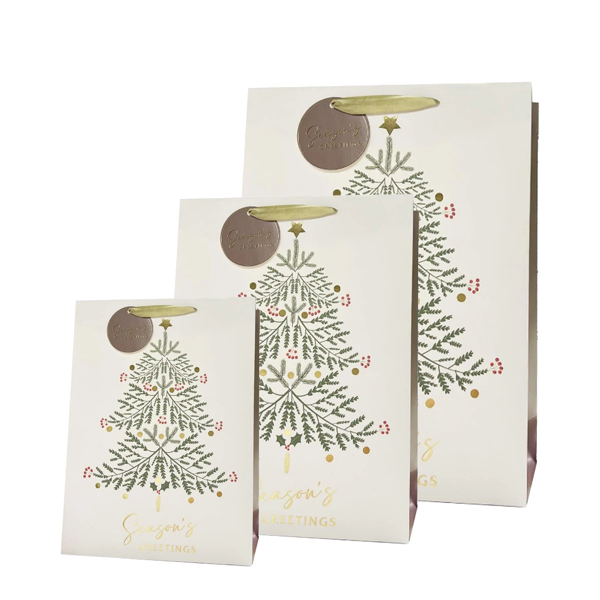 Image of Season's Greetings Christmas Tree Gift Bags