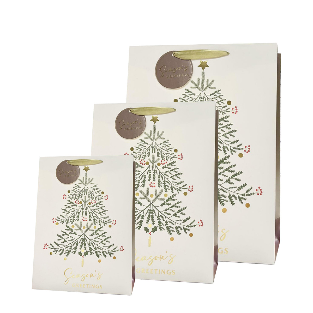 Image of Season's Greetings Christmas Tree Gift Bags